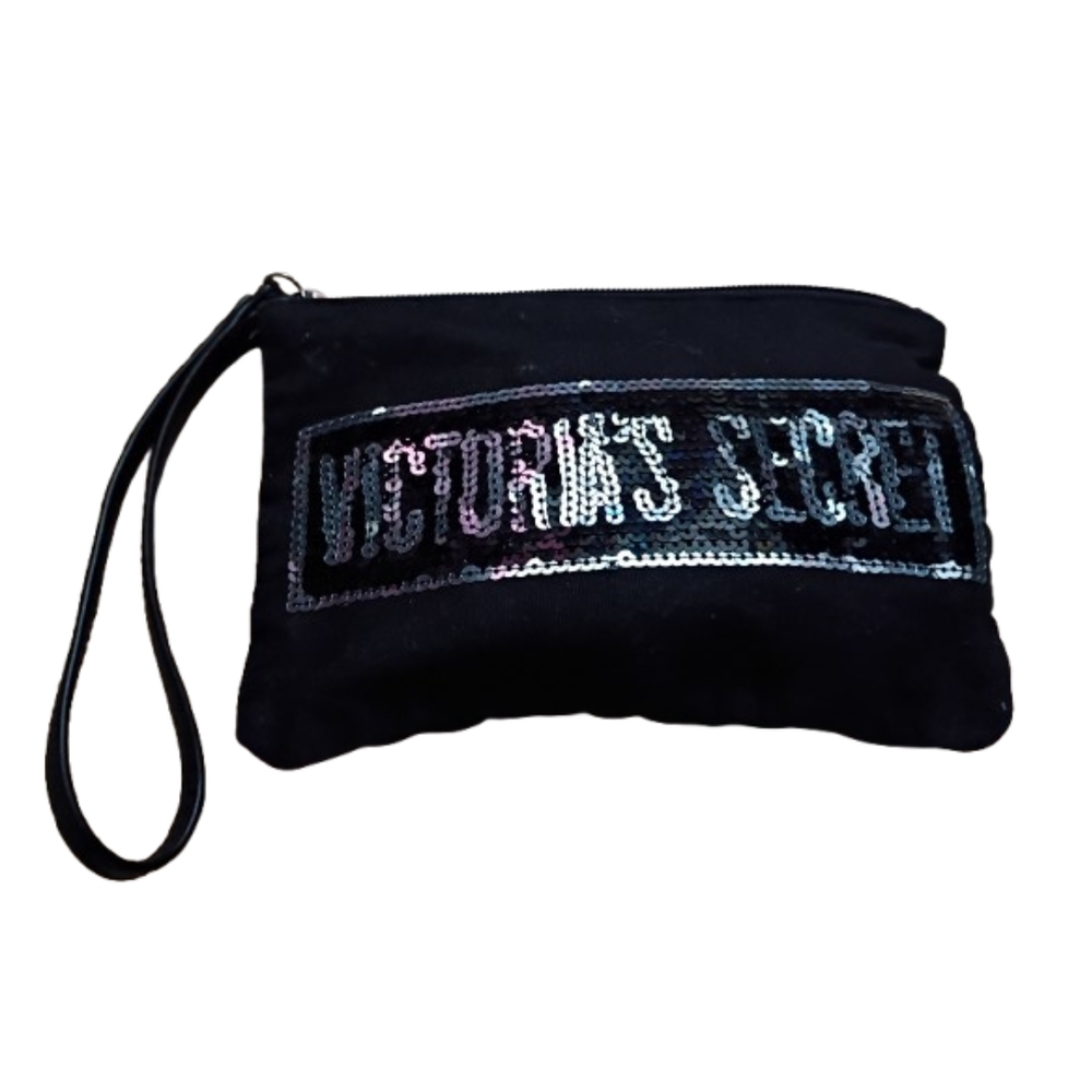 💙 3 For $12 Victoria's Secret Black Wristlet Clutch Sleek Design
